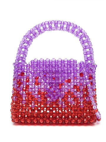 Germanier - bead-embellished tote bag - women - Plastic - One Size - Red