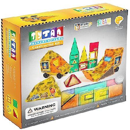 送料無料Tytan Tiles Construction Site ＆ Trucks 60-Piece Magnetic