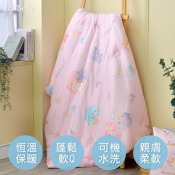 【Great Living格蕾寢飾】義大利La Belle Sanrio-花漾雙星仙子 海島針織兒童可水洗抗菌暖暖被105*135CM