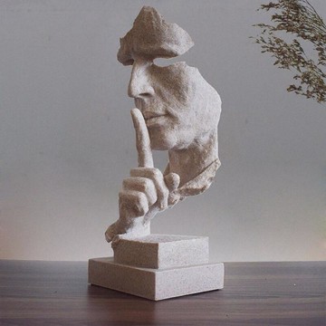 樂天精選 招財擺件 沉默是金 抽象工藝品創意北歐雕塑擺件復古辦公室客廳 裝飾品禮品