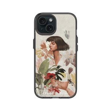 iPhone 15 Clear 酷墨灰 - Janice Sung - Flora 2 花叢