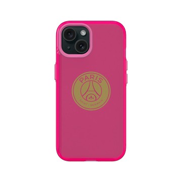 iPhone 15 Clear 粉漾桃 - PSG - PSG Logo Black 黑