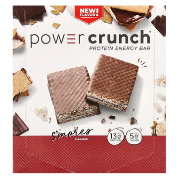 BNRG, Power Crunch®，蛋白質能量棒，美式棉花糖堡味，12 根，每根 1.4 盎司（40 克）