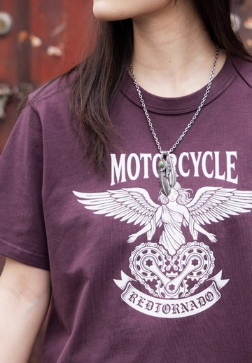 DEEP PURPLE rider T-SHIRT 騎士上衣 超高磅數 三本真滾邊 螺紋