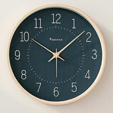 木質日式掛鐘 優雅品味簡約時鐘 客廳臥室靜音壁鐘 百搭鐘錶 裝飾高品質時鐘 免打孔 客廳裝飾