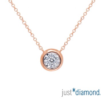 【Just Diamond】Dreamy系列 18K玫瑰金鑽石項鍊(新)