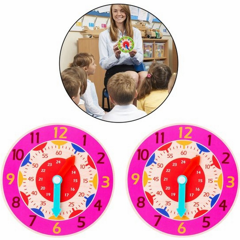 2ピースモンテッソーリ木製時計おもちゃ教材教材子供のためのおもちゃ就学前のローズレッド 通販 Lineポイント最大0 5 Get Lineショッピング