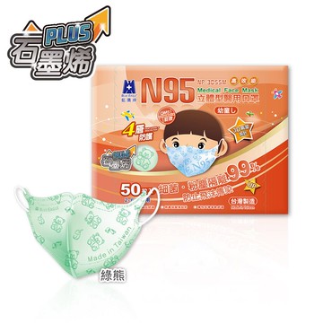 【醫碩科技】藍鷹牌 N95石墨烯 3D立體型2-6歲幼童醫用口罩 多色可選
