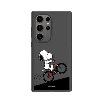 Galaxy S24 Ultra SolidSuit 黑 - 史努比 Snoopy - 騎腳踏車
