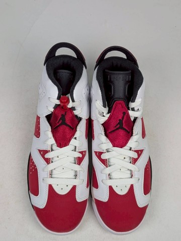 微瑕疵-左右腳中底鞋底泛黃 384665-106 5Y Jordan 6 Retro Carmine 2021 (GS)