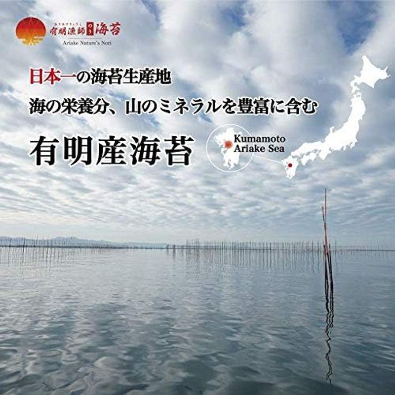 有明漁師海苔 味つけ海苔 わさび味 2袋 (8切40枚)国産