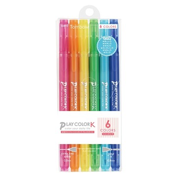 Tombow 蜻蜓牌 PLAY COLOR 雙頭彩色筆K  6色  1組