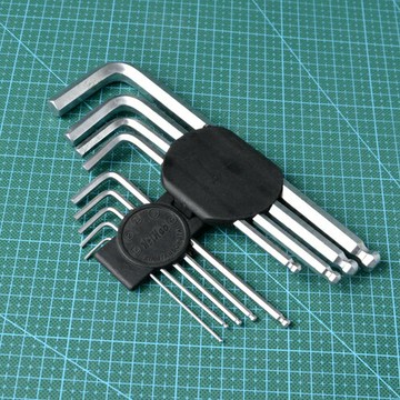 內六角扳手 L型6棱6方鍍鎳六角棒1.5/2/2.5/3/4/5/6/8/10套裝