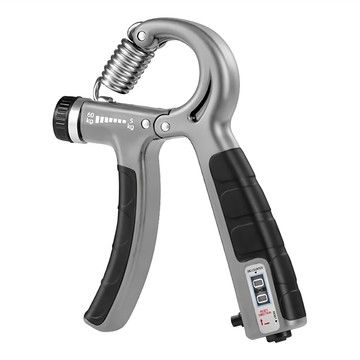 可計數5-60kg調節握力器  1個  16 x 11 x 2.3cm  灰色