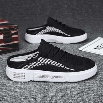 夏季外穿透氣辦公室無后跟拖鞋