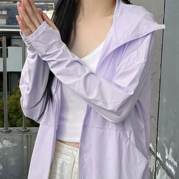 冰絲防曬衣女夏季薄款新款紫外線連帽長袖透氣寬鬆外套防紫外線 大碼防曬衣女 防曬開衫 防曬服外套 運動外套女