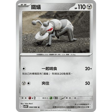 喬桌遊 鐵蟻     068  /  086 SV11W 寶可夢PTCG卡牌遊戲