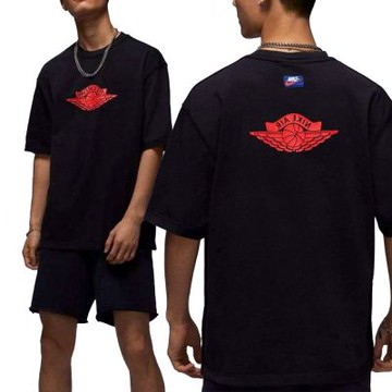 Nike As J Rare Air Wsh 85 Ss Crew 短袖 男款 黑紅色 棉質 重磅 IB3131-010