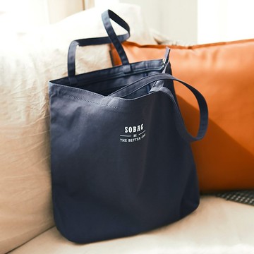 sobag日系休閒大容量純色帆布單肩包包女復古百搭通勤環保購物袋