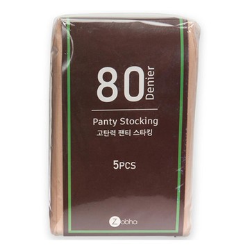 Zobha 高彈力 絲襪 連褲型 5入組 80D  裸膚色  均碼