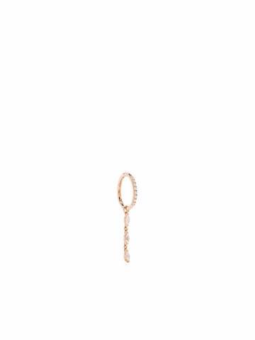 Djula - 18kt rose gold Chain Diamond hoop earring - women - 18kt Rose Gold/Diamond - One Size - Pink