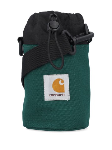 Carhartt WIP - logo-appliqué bottle bag - unisex - Cotton/Polyester - One Size - Green