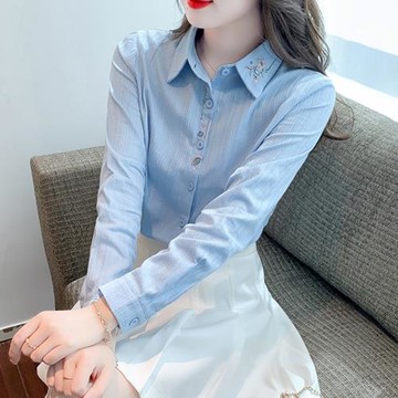 法式襯衫女設計感小眾春秋2025年新款高端長袖襯衣遮肚子小衫上衣