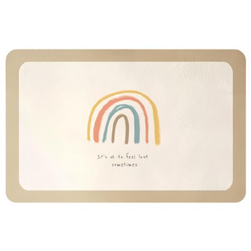 北歐風皮革桌墊 Set 3個  40 x 30cm  彩虹  1組