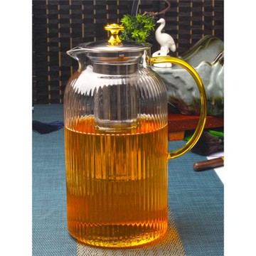超大玻璃茶壺泡茶壺茶水過濾辦公家用加厚茶具耐熱耐高溫煮水壺