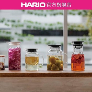 【旗艦店】HARIO耐熱玻璃儲物罐 帶刻度密封罐 廚房收納密封瓶VFP