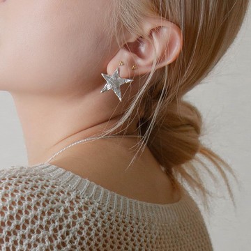 Painted Star Silver Earrings 繪星純銀耳環 星星耳環 禮物推薦