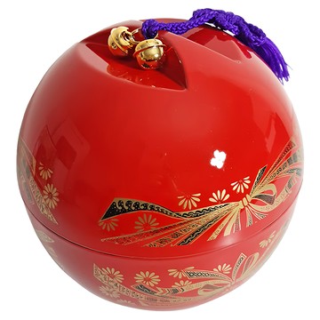 橘之屋 17.5x18cm ABS樹脂材質  巧玲瓏糖果盒 紅色 + 金色  1個