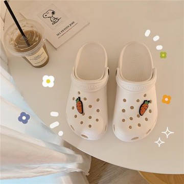 2020夏季新款ins風可愛外穿涼拖鞋防滑厚底包頭護士沙灘洞洞鞋女