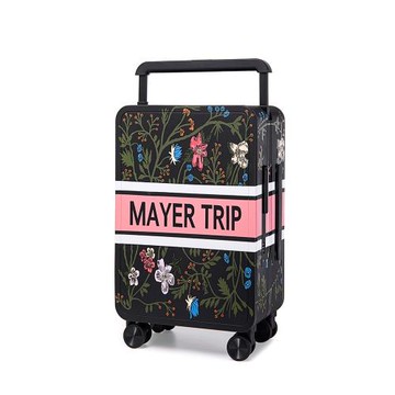 MAYERTRIP新款夏花平衡行李箱中置寬拉桿登機高顏值20寸/24旅行箱