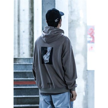 【特價】ENSHADOWER隱蔽者機能印花連帽衛衣男春秋季重磅情侶帽衫