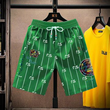 2024時尚新款外穿短褲男士夏季涼爽干休閑五分褲子大碼沙灘褲