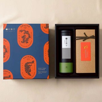 祝鴻圖大展✨【京盛宇】龍鳳呈祥禮盒｜凍頂烏龍100g茶葉+微熱山丘鳳梨酥10入(附提袋)｜茶葉禮盒｜伴手禮｜送禮
