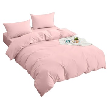 Blue Cat 藍貓 日式無印風素色床包 6 x 6.2 100% 聚酯纖維 台灣製造  6尺  粉色