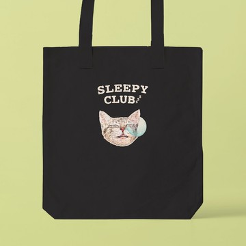 SLEEPY CLUB - CAT / 可容納 A3 尺寸的托特包