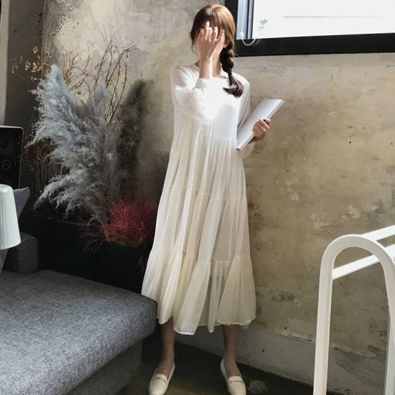 ロングワンピース コーデ 大きいサイズ レディース ロングマキシワンピース 秋冬新作 可愛い マキシ丈 ゆったり ホワイト 代 30代 40代 ロングワンピ きれいめ 通販 Lineポイント最大0 5 Get Lineショッピング