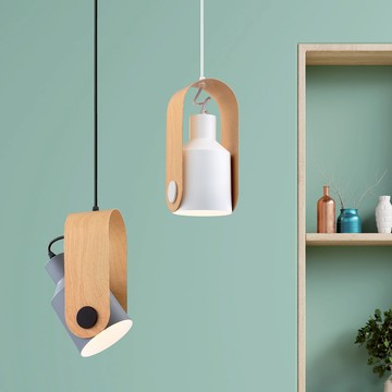 北歐風木質吊燈 18-31611、31612