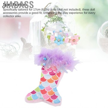 Jiadass xumiuziy 17厘米娃娃衣服套裝夏季美人魚服裝時尚和可愛的尾巴