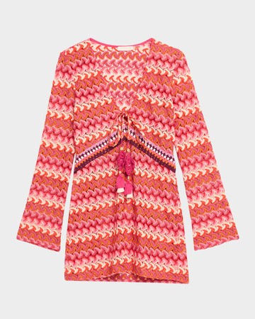 Carra Chevron Crochet Mini Dress