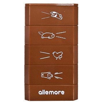 Shachihata 寫吉達 NOTOTO四連環印章 會話框  棕色  1個