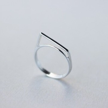 925純銀戒指開口戒-簡約個性幾何造型生日情人節禮物女飾品73dt237【獨家進口】【米蘭精品】