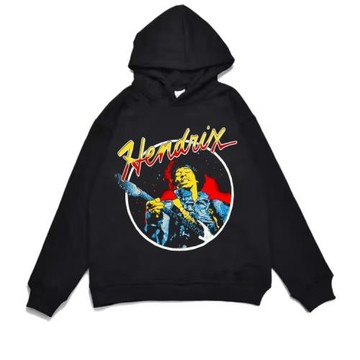 Johnny Allen HendrixJimi搖滾套頭加絨寬松衛衣