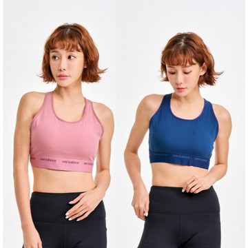 【New Balance】NB 中高強度運動內衣_女性_深藍色/玫瑰粉_AWB41048NNY/AWB41048RSE