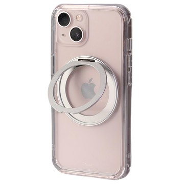Moxbii 極空戰甲 旋轉磁吸支架保護殼  iPhone 14  亮面航太銀