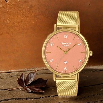 CASIO 卡西歐 SHEEN 米蘭帶優雅女錶(SHE-4562GM-4A)