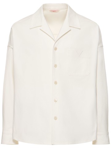 Stretch Cotton Canvas Caban Jacket